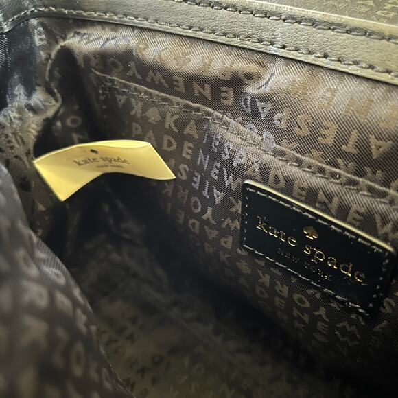 Kate Spade Maple Court Zani Scalloped Edge Black Leather Crossbody Shoulder Bag - Picture 6 of 11